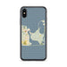 Custom iPhone X/XS Katama Bay Massachusetts Map Phone Case in Woodblock