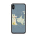 Custom iPhone XS Max Katama Bay Massachusetts Map Phone Case in Woodblock