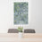 24x36 Katy Texas Map Print Portrait Orientation in Afternoon Style Behind 2 Chairs Table and Potted Plant