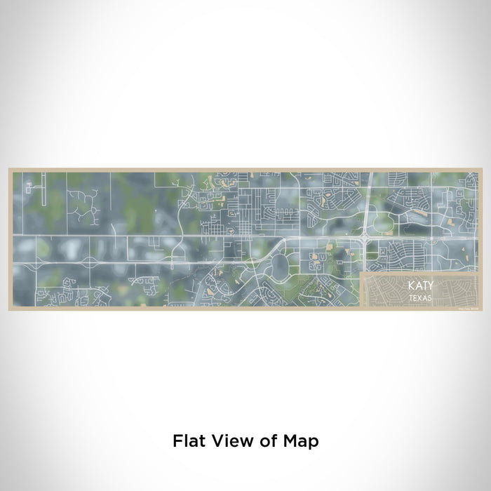 Flat View of Map Custom Katy Texas Map Enamel Mug in Afternoon