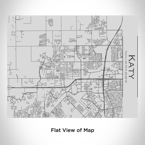 Rendered View of Katy Texas Map Engraving on 20oz Stainless Steel Insulated Bottle with Bamboo Top