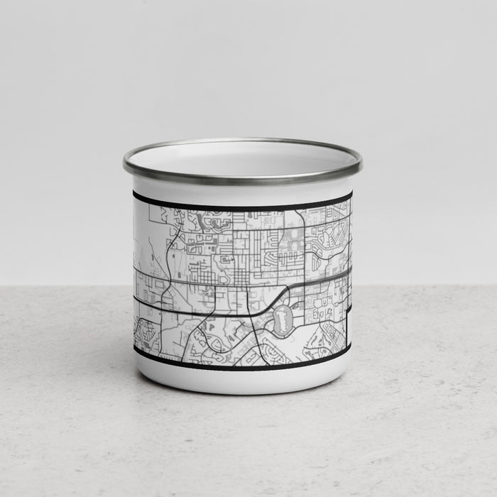 Front View Custom Katy Texas Map Enamel Mug in Classic