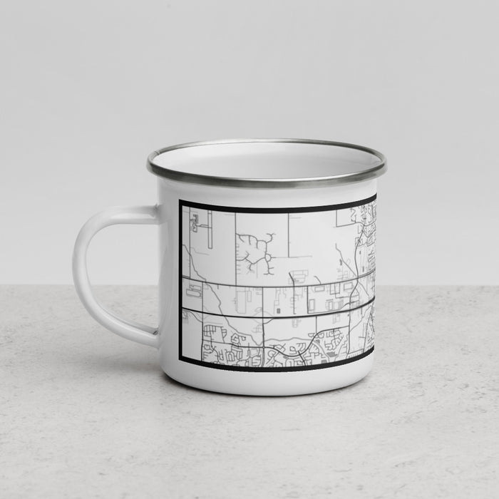 Left View Custom Katy Texas Map Enamel Mug in Classic