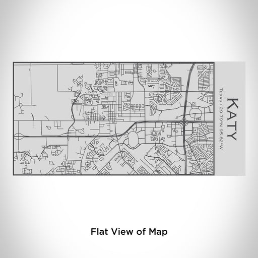 Rendered View of Katy Texas Map Engraving on 17oz Stainless Steel Insulated Cola Bottle