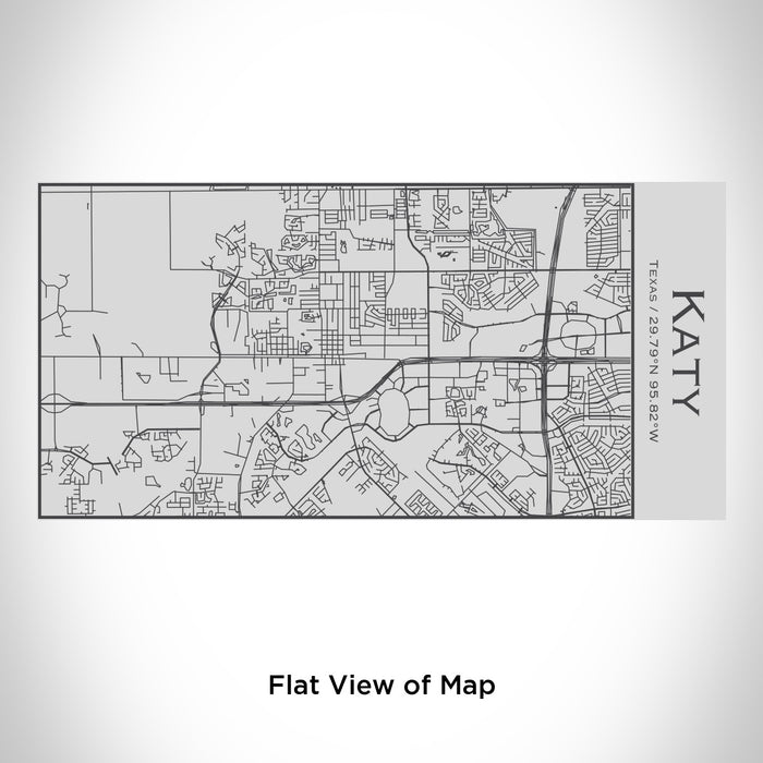 Rendered View of Katy Texas Map Engraving on 17oz Stainless Steel Insulated Cola Bottle