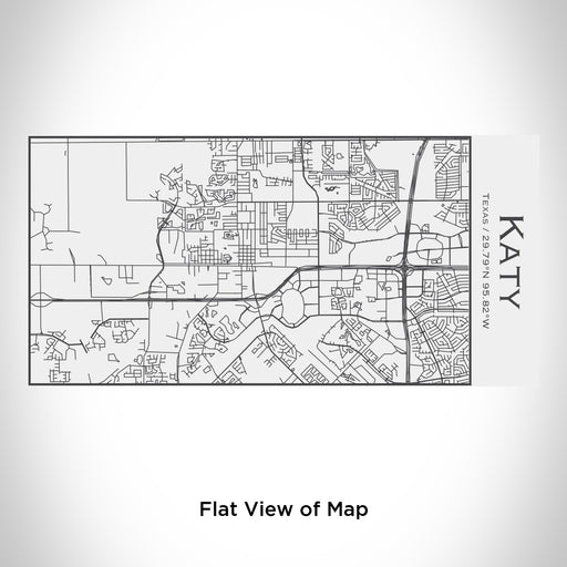 Rendered View of Katy Texas Map Engraving on 17oz Stainless Steel Insulated Cola Bottle in White