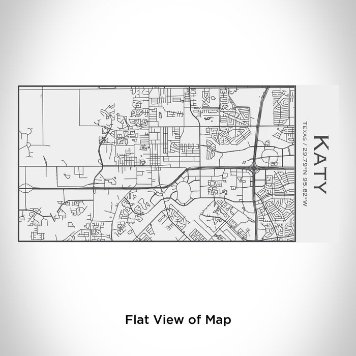 Rendered View of Katy Texas Map Engraving on 17oz Stainless Steel Insulated Cola Bottle in White