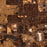 Katy Texas Map Print in Ember Style Zoomed In Close Up Showing Details