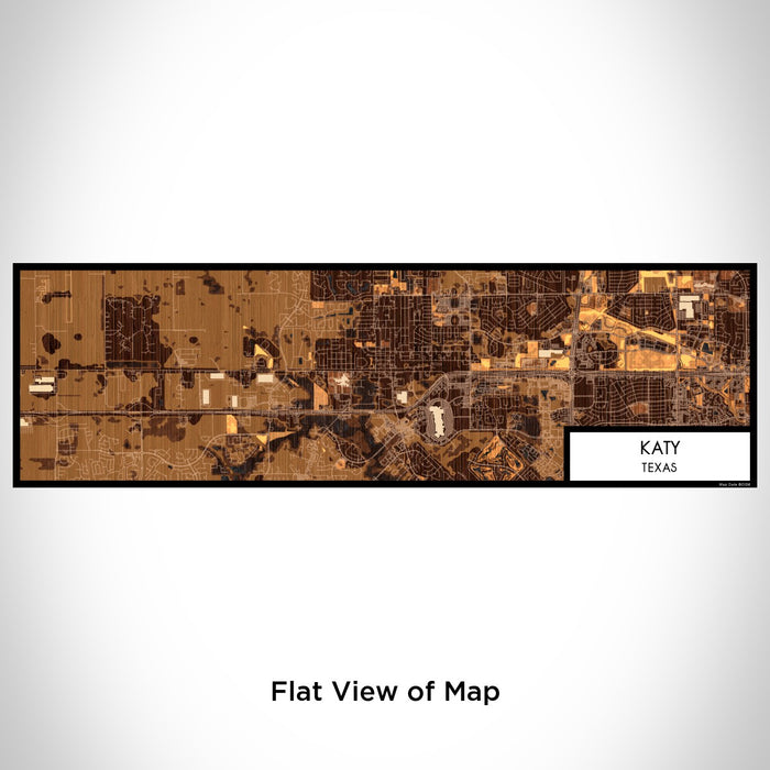 Flat View of Map Custom Katy Texas Map Enamel Mug in Ember