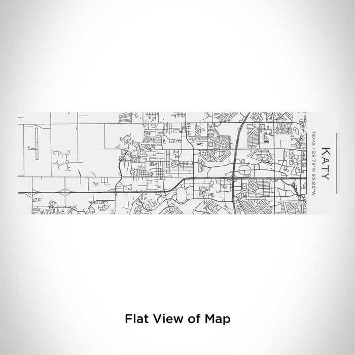 Rendered View of Katy Texas Map Engraving on 10oz Stainless Steel Insulated Cup with Sliding Lid in White