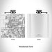 Rendered View of Katy Texas Map Engraving on 6oz Stainless Steel Flask in White