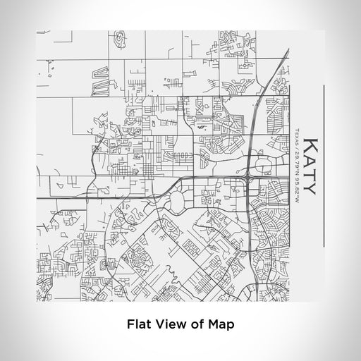 Rendered View of Katy Texas Map Engraving on 17oz Stainless Steel Insulated Tumbler in White