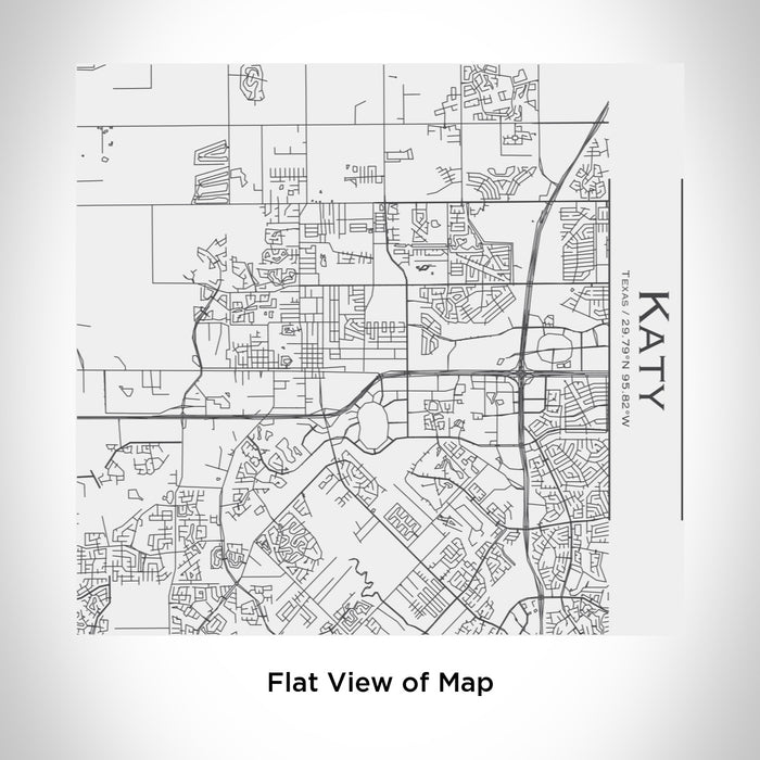 Rendered View of Katy Texas Map Engraving on 17oz Stainless Steel Insulated Tumbler in White