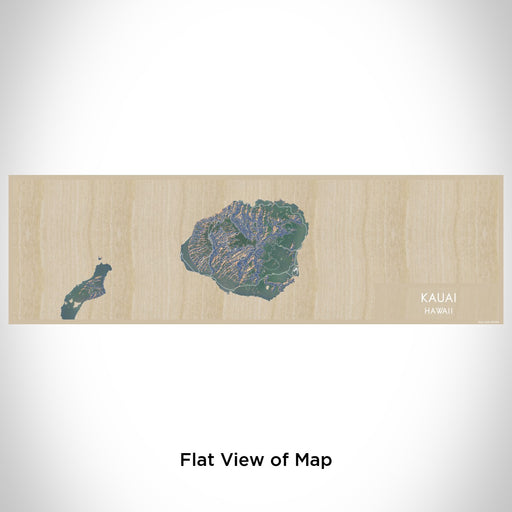 Flat View of Map Custom Kauai Hawaii Map Enamel Mug in Afternoon