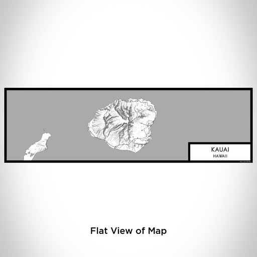 Flat View of Map Custom Kauai Hawaii Map Enamel Mug in Classic