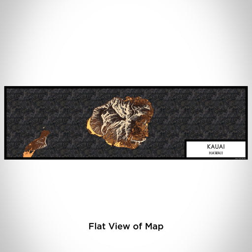 Flat View of Map Custom Kauai Hawaii Map Enamel Mug in Ember
