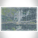 Kearney Nebraska Map Print Landscape Orientation in Afternoon Style With Shaded Background
