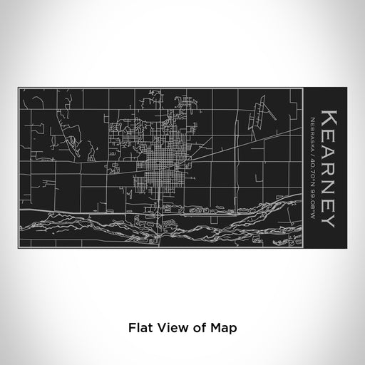 Rendered View of Kearney Nebraska Map Engraving on 17oz Stainless Steel Insulated Cola Bottle in Black