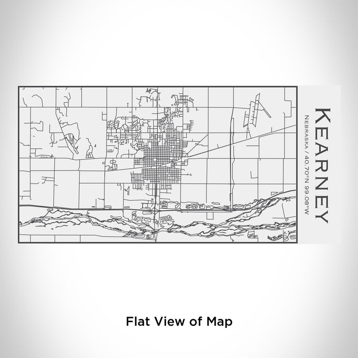Rendered View of Kearney Nebraska Map Engraving on 17oz Stainless Steel Insulated Cola Bottle in White