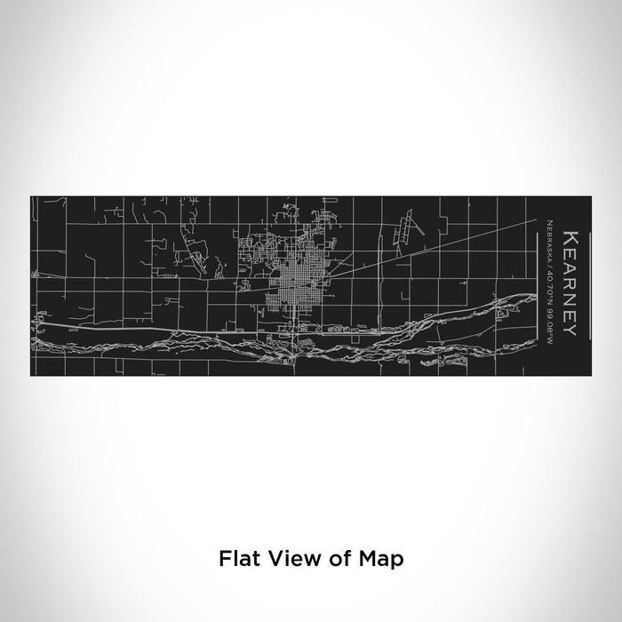 Rendered View of Kearney Nebraska Map Engraving on 10oz Stainless Steel Insulated Cup with Sliding Lid in Black