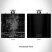 Rendered View of Kearney Nebraska Map Engraving on 6oz Stainless Steel Flask in Black