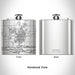 Rendered View of Kearney Nebraska Map Engraving on 6oz Stainless Steel Flask
