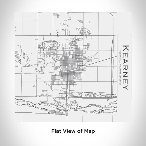Rendered View of Kearney Nebraska Map Engraving on 17oz Stainless Steel Insulated Tumbler in White
