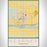 Kearney Nebraska Map Print Portrait Orientation in Woodblock Style With Shaded Background