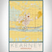 Kearney Nebraska Map Print Portrait Orientation in Woodblock Style With Shaded Background