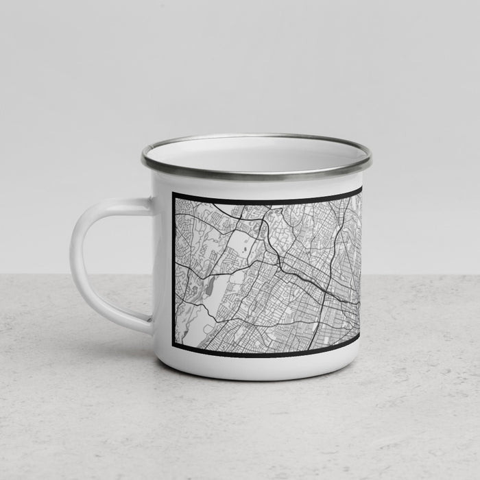 Left View Custom Kearny New Jersey Map Enamel Mug in Classic