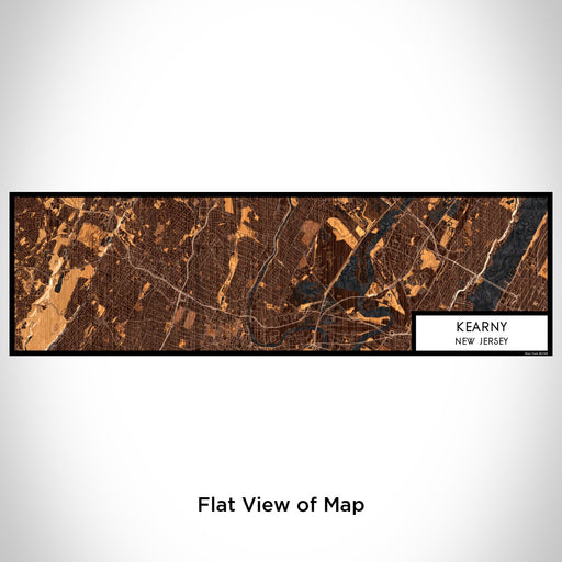 Flat View of Map Custom Kearny New Jersey Map Enamel Mug in Ember