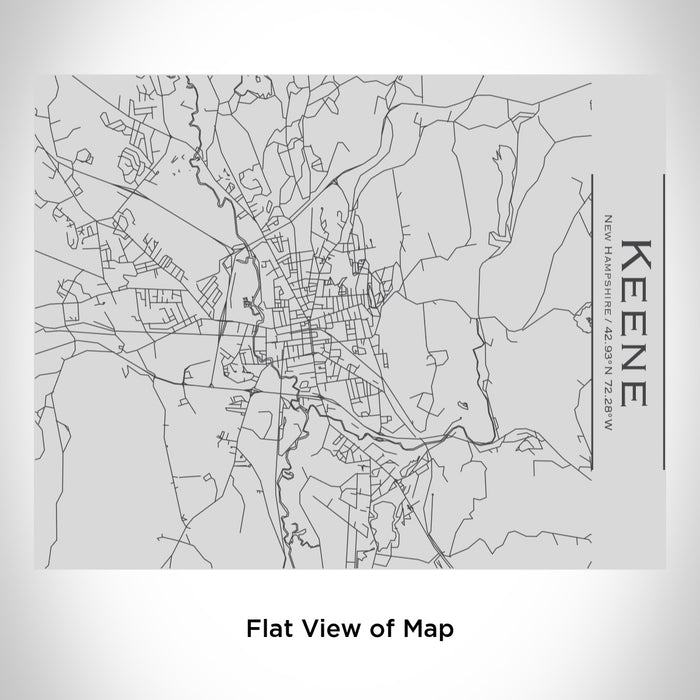 Rendered View of Keene New Hampshire Map Engraving on 20oz Stainless Steel Insulated Bottle with Bamboo Top