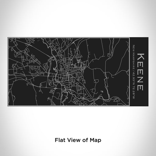 Rendered View of Keene New Hampshire Map Engraving on 17oz Stainless Steel Insulated Cola Bottle in Black