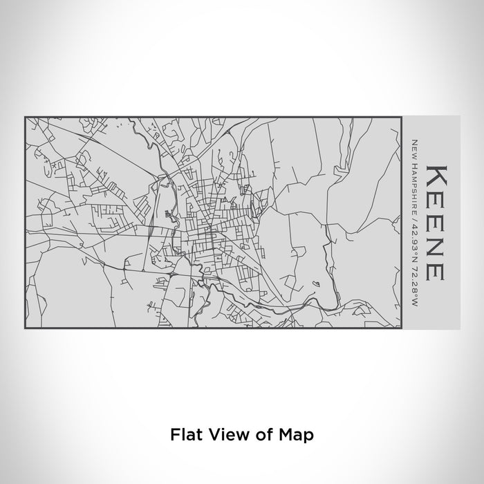 Rendered View of Keene New Hampshire Map Engraving on 17oz Stainless Steel Insulated Cola Bottle