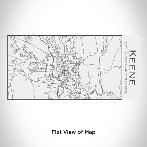 Rendered View of Keene New Hampshire Map Engraving on 17oz Stainless Steel Insulated Cola Bottle in White