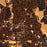 Keene New Hampshire Map Print in Ember Style Zoomed In Close Up Showing Details