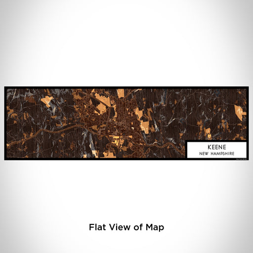 Flat View of Map Custom Keene New Hampshire Map Enamel Mug in Ember