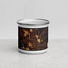 Front View Custom Keene New Hampshire Map Enamel Mug in Ember