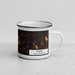 Right View Custom Keene New Hampshire Map Enamel Mug in Ember