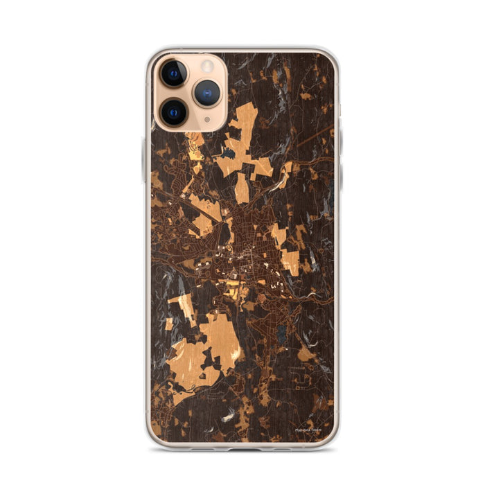Custom iPhone 11 Pro Max Keene New Hampshire Map Phone Case in Ember