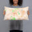 Person holding 20x12 Custom Keene New Hampshire Map Throw Pillow in Watercolor