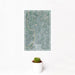 12x18 Keizer Oregon Map Print Portrait Orientation in Afternoon Style With Small Cactus Plant in White Planter