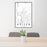 24x36 Keizer Oregon Map Print Portrait Orientation in Classic Style Behind 2 Chairs Table and Potted Plant