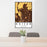 24x36 Keizer Oregon Map Print Portrait Orientation in Ember Style Behind 2 Chairs Table and Potted Plant