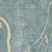 Keizer Oregon Map Print in Afternoon Style Zoomed In Close Up Showing Details