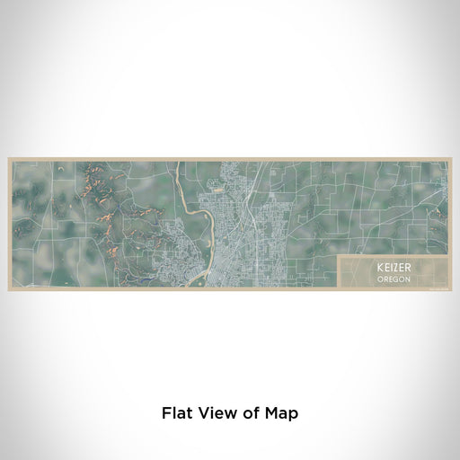 Flat View of Map Custom Keizer Oregon Map Enamel Mug in Afternoon
