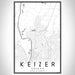 Keizer Oregon Map Print Portrait Orientation in Classic Style With Shaded Background