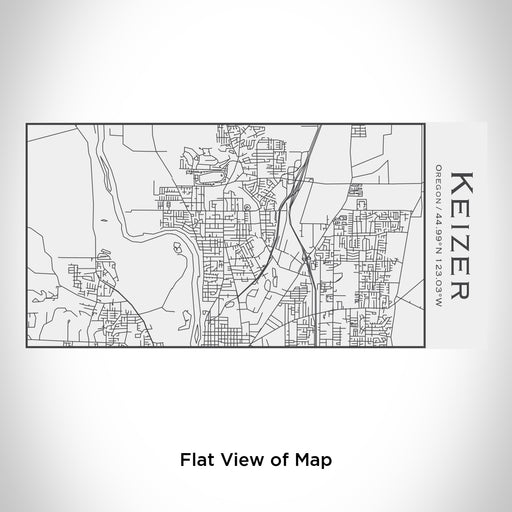 Rendered View of Keizer Oregon Map Engraving on 17oz Stainless Steel Insulated Cola Bottle in White