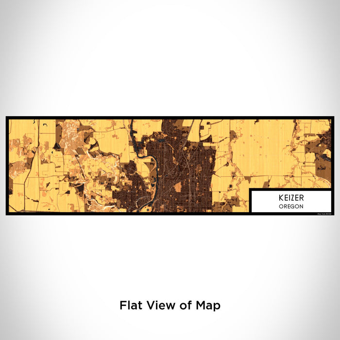 Flat View of Map Custom Keizer Oregon Map Enamel Mug in Ember