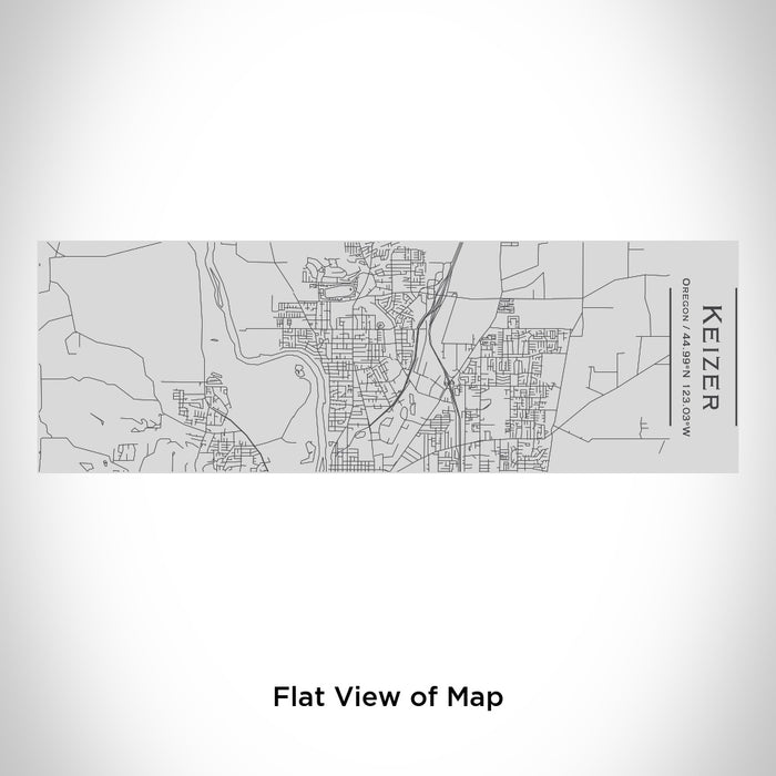 Rendered View of Keizer Oregon Map Engraving on 10oz Stainless Steel Insulated Cup with Sipping Lid